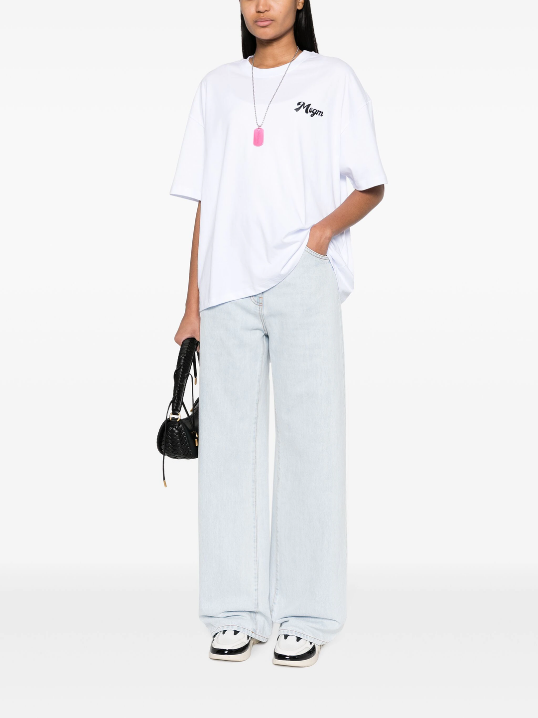 MSGM-Serif-Logo-Boxy-T-Shirt-White-2