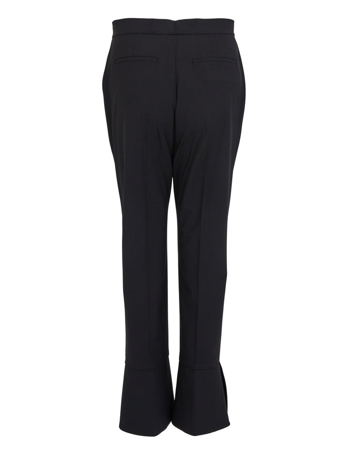 MSGM Side Slits With Button Cropped Pants Black 2