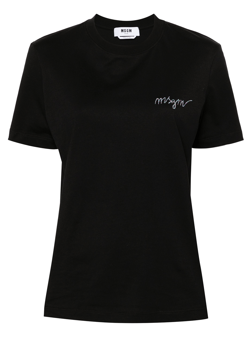 MSGM-Signature-Logo-T-Shirt-Black-1