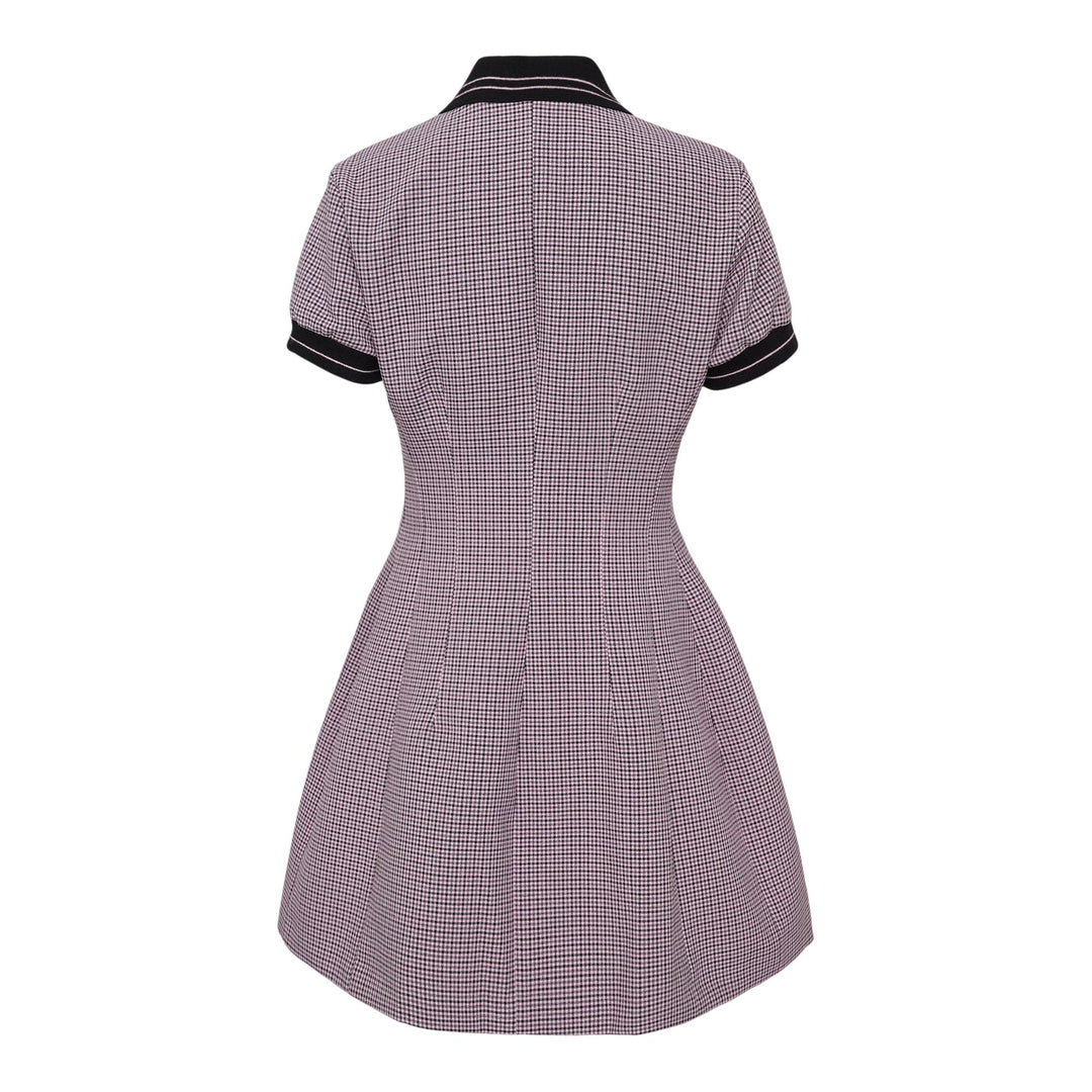 Club21 - MSGM - Abito Two Colourway Collar Dress - WOVEN DRESSES - Dark Pink