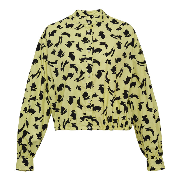 Club21 - MSGM - All Over Rabbits Button-Up Blouse - BLOUSES - Yellow