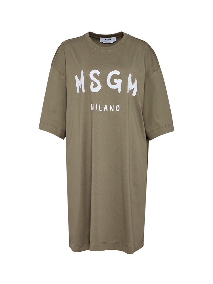 MSGM_Brushstroke_Logo_T-Shirt_Green