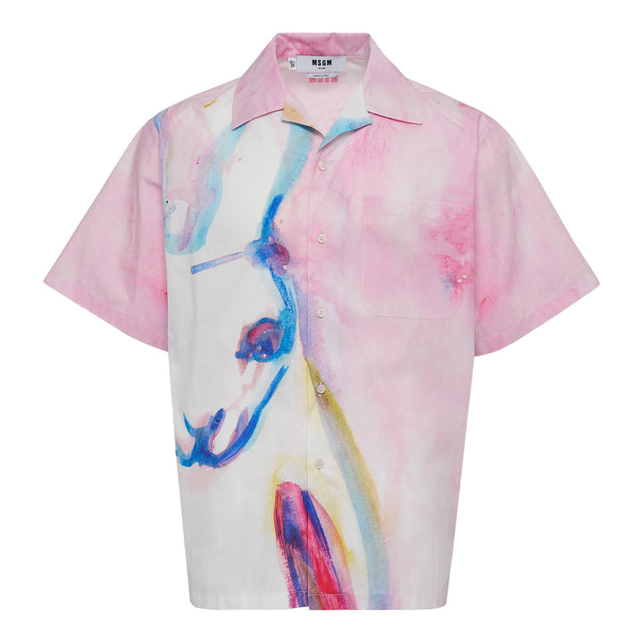 Club21 - MSGM - Camicia Print Button-Up Shirt - SHIRTS - Pink