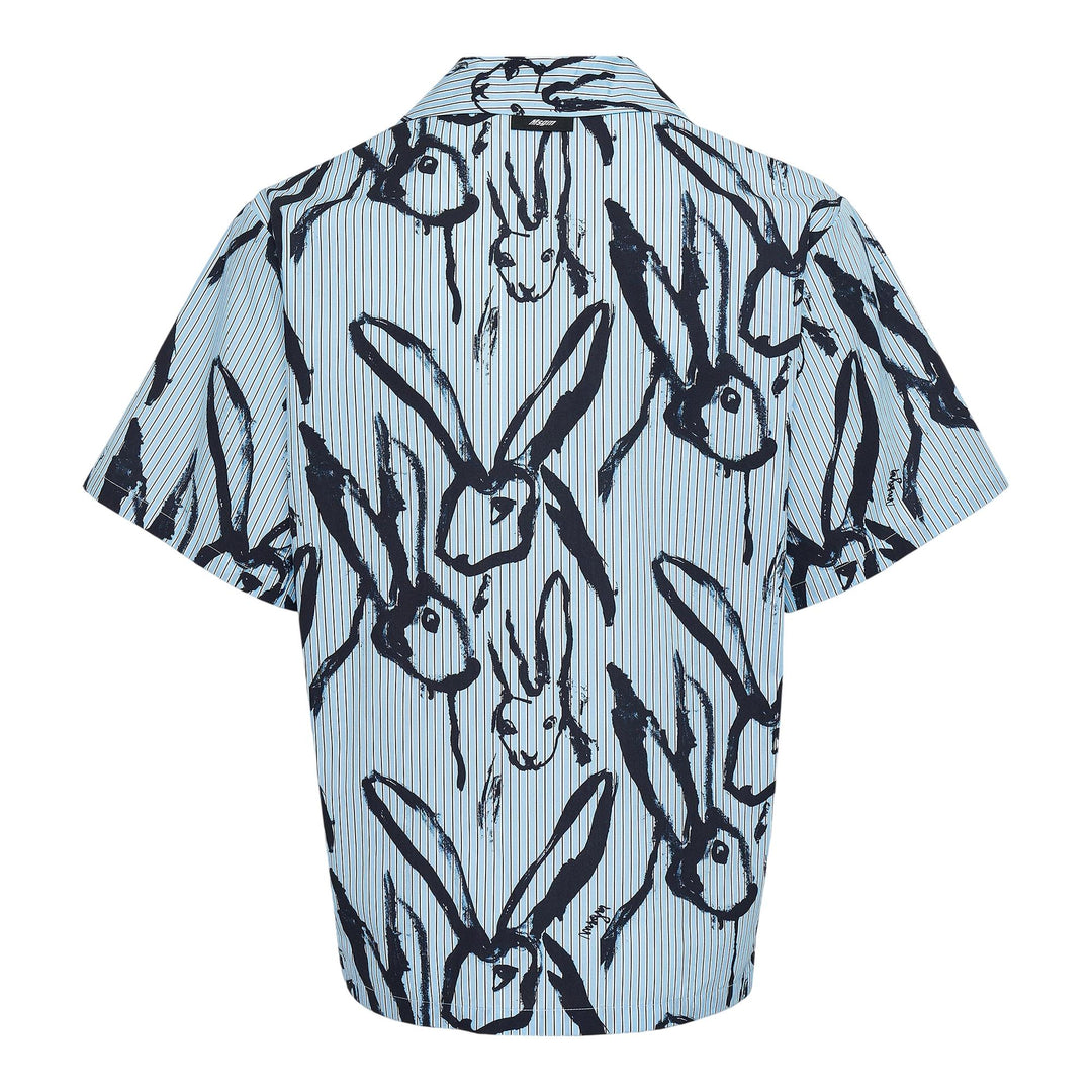 Club21 - MSGM - Camicia Rabbit Print Button-Up Shirt - SHIRTS - Blue
