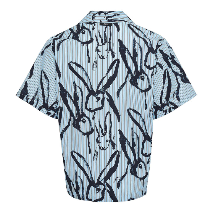 Club21 - MSGM - Camicia Rabbit Print Button-Up Shirt - SHIRTS - Blue