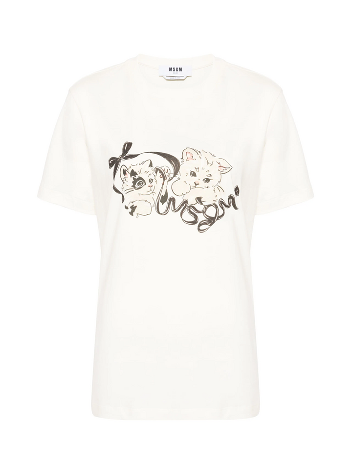 MSGM_Cat_Ribbon_T-Shirt-White