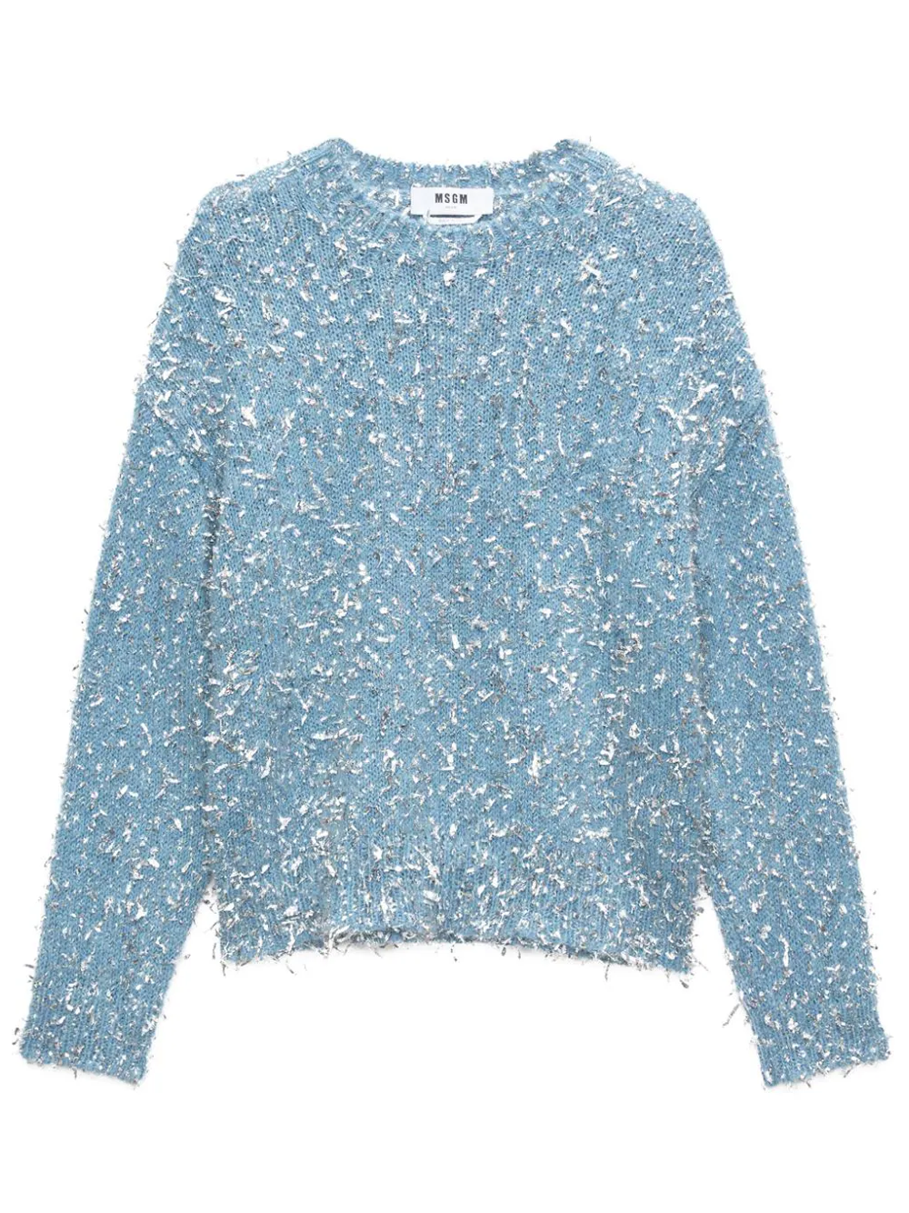 MSGM_Fuzzy_Glitter_Sweater-Blue