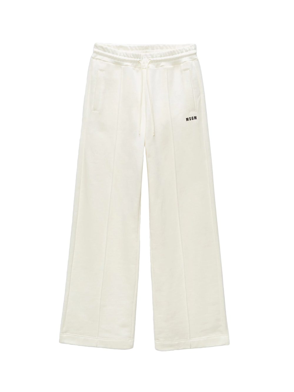 MSGM_Logo_Sweatpants_White