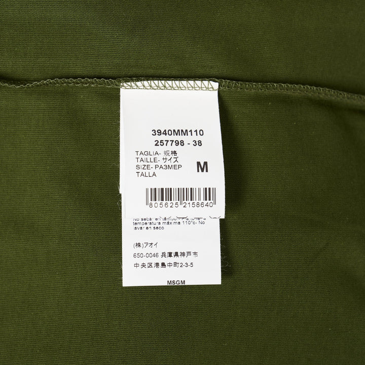 Club21 - MSGM - Print Detail Long-Sleeve T-Shirt - TEES - Olive