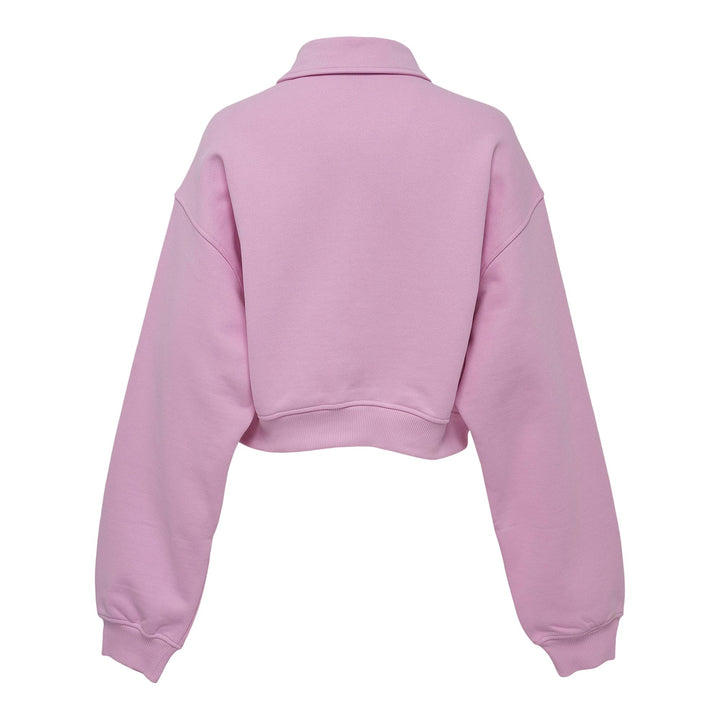 Club21 - MSGM - Red Rabbit Half Zip Collar Sweatshirt - SWEATSHIRTS - Pink