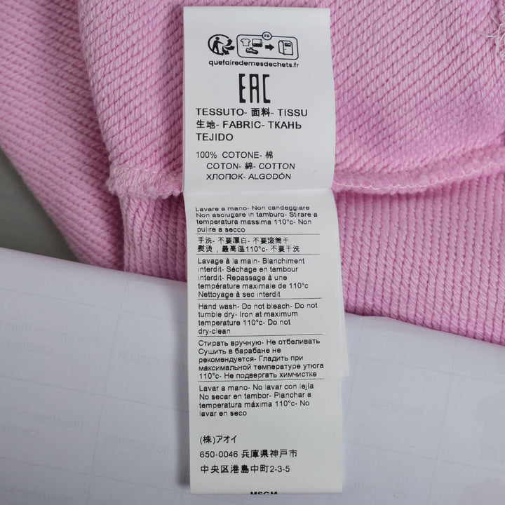 Club21 - MSGM - Red Rabbit Half Zip Collar Sweatshirt - SWEATSHIRTS - Pink