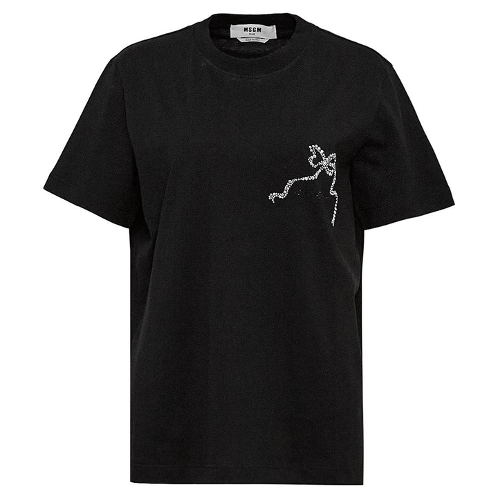 MSGM_Ribbons_T-Shirt_Black