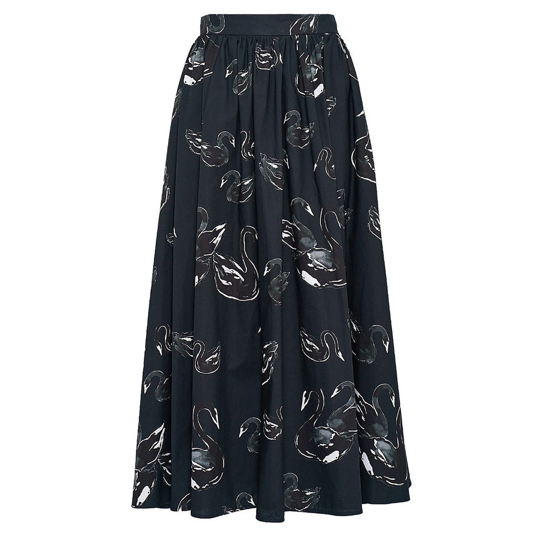 MSGM_Swans_Midi_Skirt_Black