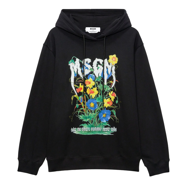 MSGM Floral Print Hoodie