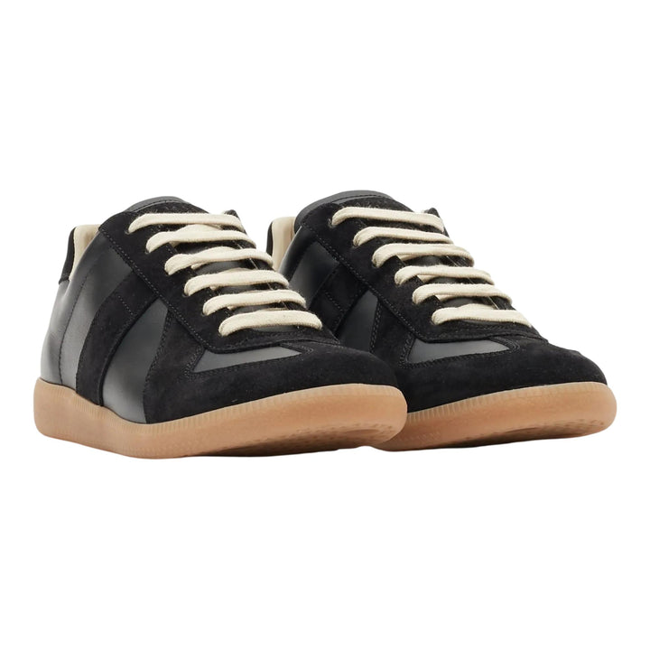 Club21 - Maison Margiela - Replica Drill Hairy Suede Sneakers - SNEAKERS - Black