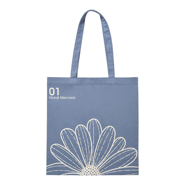 Club21 - Mardi Mercredi - Canvas Bag Flower - TOTES - Blue