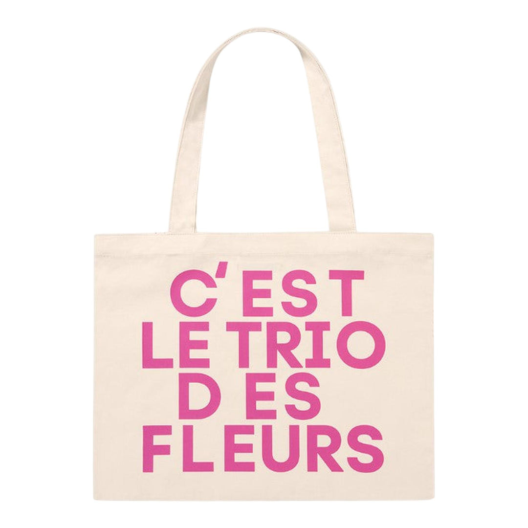 Club21 - Mardi Mercredi - Canvas Bag Triple Flower - TOTES - Beige