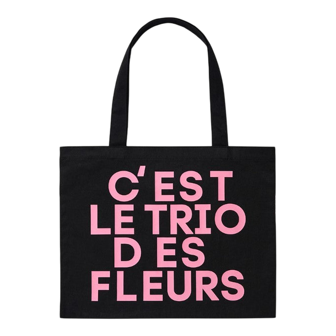 Club21 - Mardi Mercredi - Canvas Bag Triple Flower - TOTES - Black