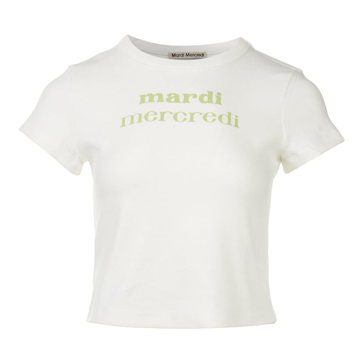 Club21 - Mardi Mercredi - Cropped Fitted T-Shirt Double - TEES - Off-White