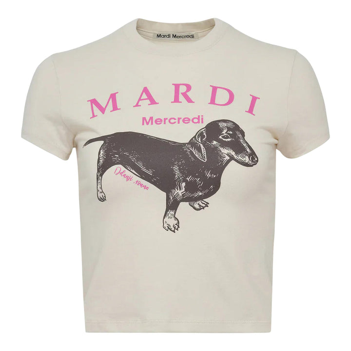 Club21 - Mardi Mercredi - Cropped T-Shirt Ddanji - TEES - Cream