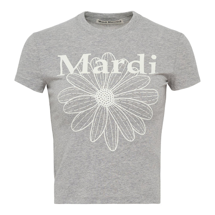 Club21 - Mardi Mercredi - Cropped T-Shirt Flowermardi - TEES - Grey