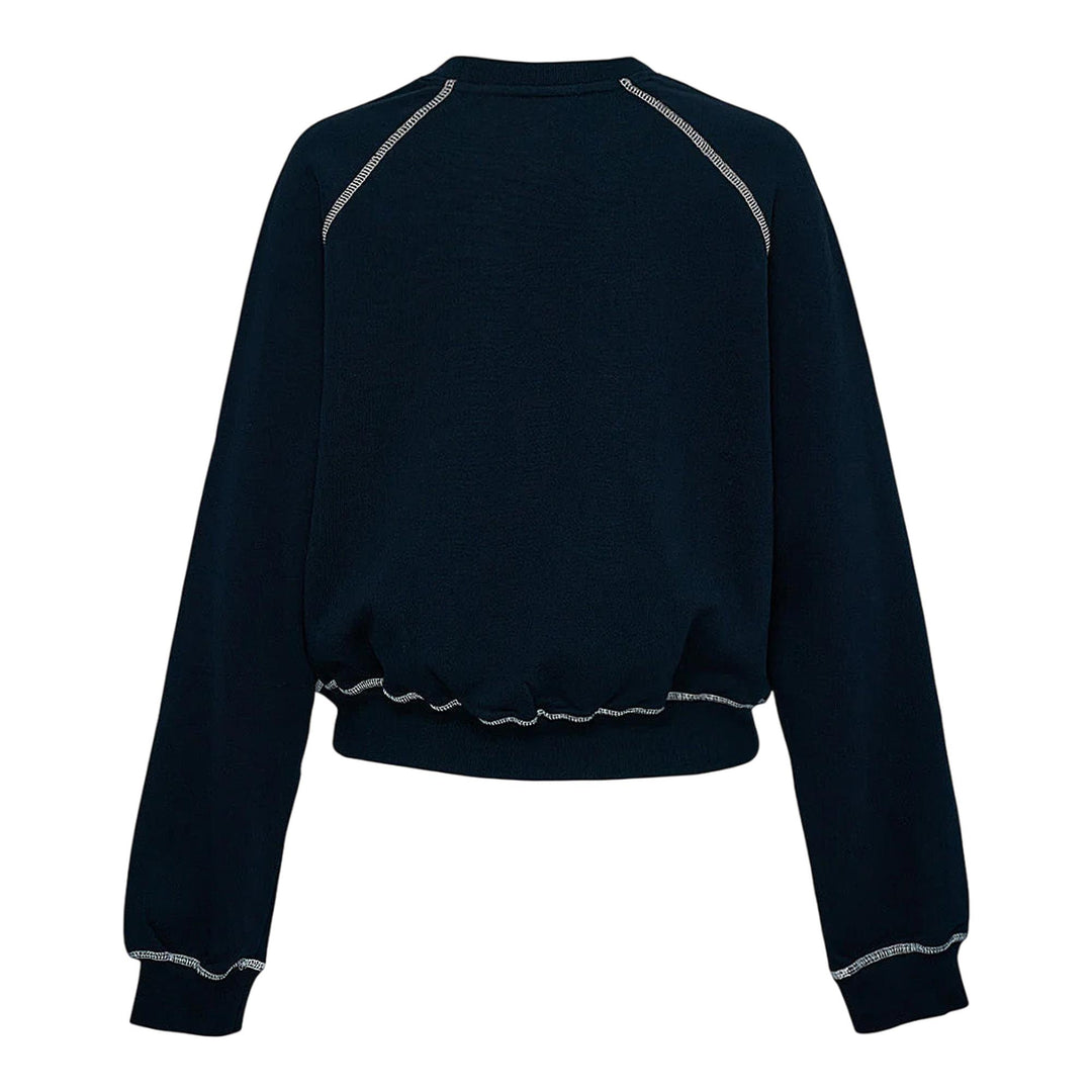 Club21 - Mardi Mercredi - Sweatshirt Raglan Flower Mardi - SWEATSHIRTS - Navy