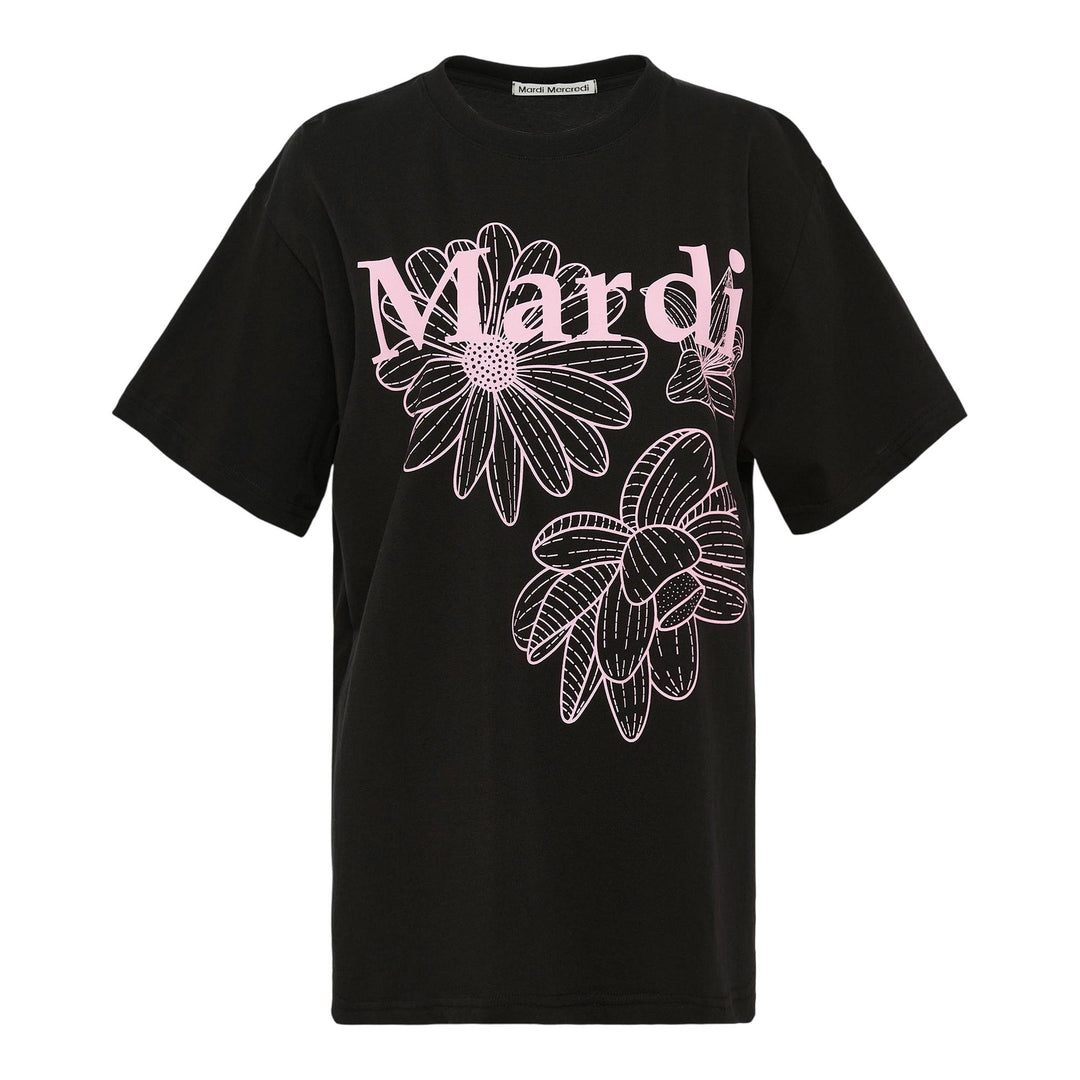 Club21 - Mardi Mercredi - T-Shirt Triple Flower - TEES - Black