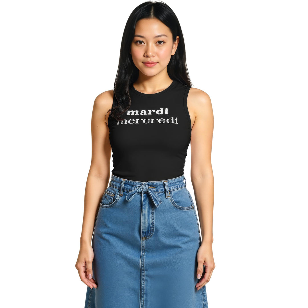 Club21 - Mardi Mercredi - Tank Basic Double Logo - TANK TOPS - Black