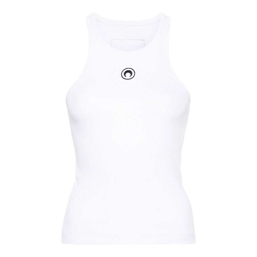 Moon Logo Ribbed Jersey Tank Top