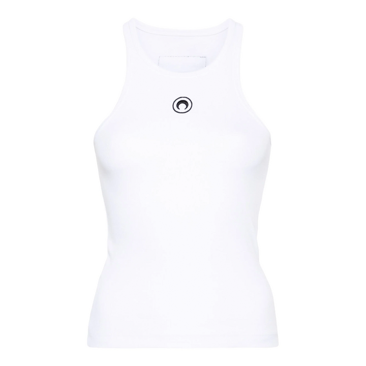 Moon Logo Ribbed Jersey Tank Top