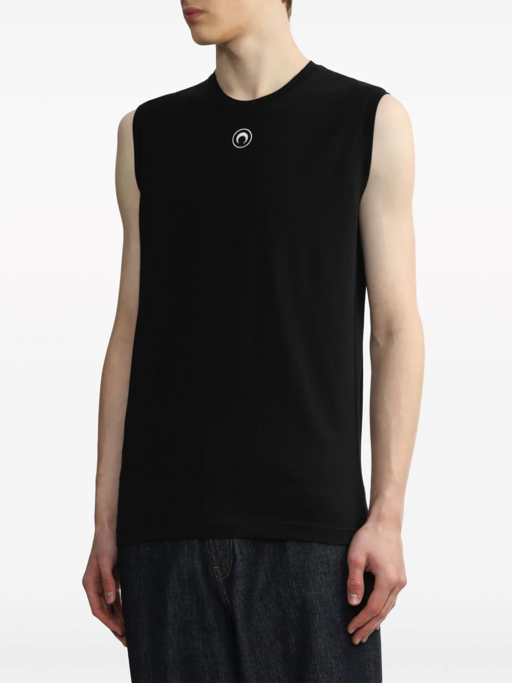 Marine-Serre-Organic-Cotton-Jersey-Plain-Tank-Top-Black-3