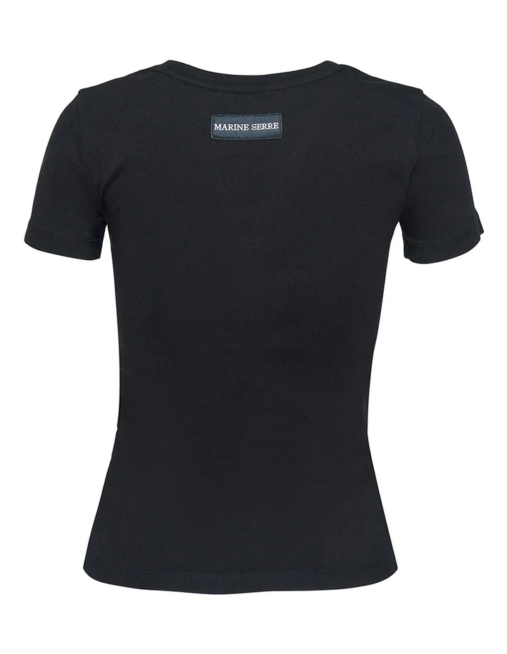 Marine Serre Organic Cotton T-Shirt Black 2