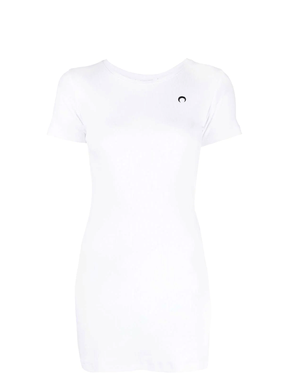 Marine Serre Organic Cotton T-Shirt Dress White 1