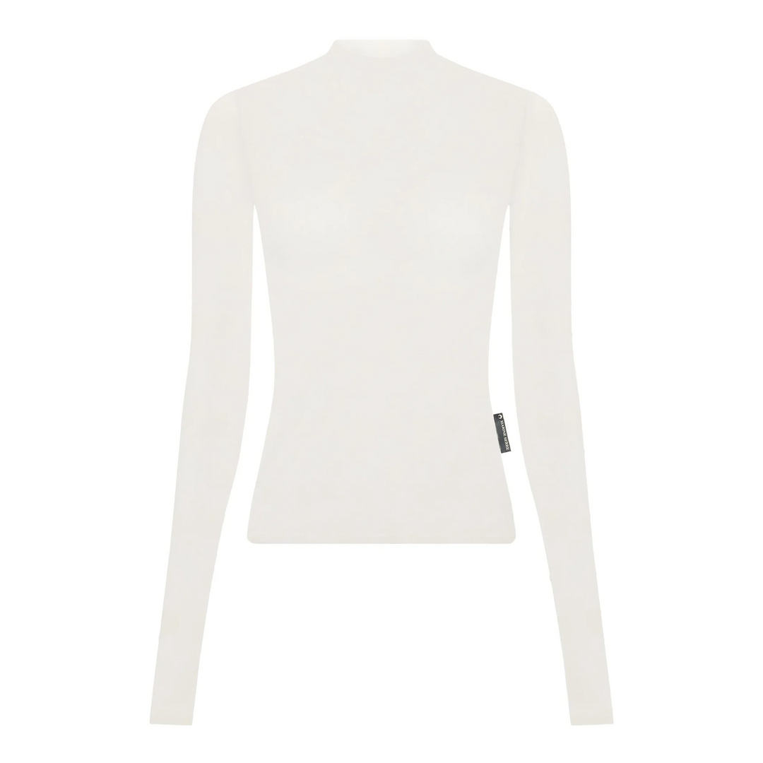 Recycled Mesh Flock Highneck Top