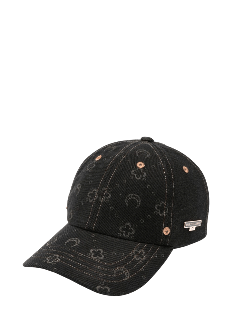 Marine Serre MOIRE BELL HAT BK99 BLK - ハット