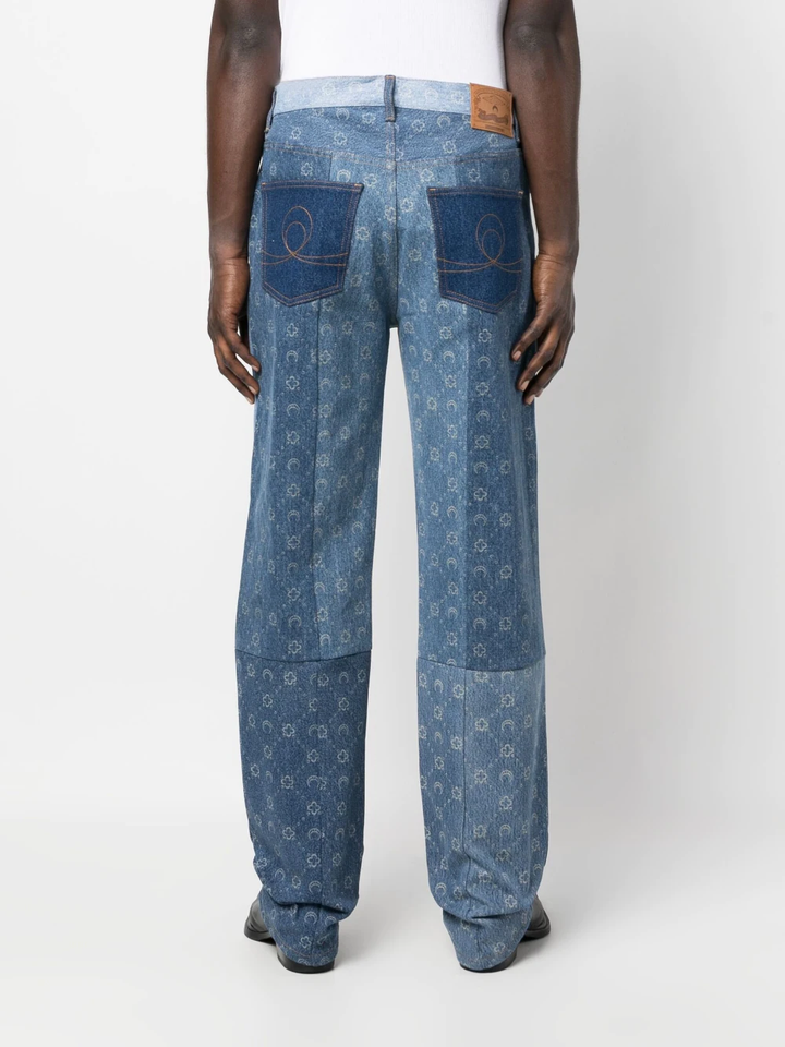 Marine Serre Regenerated Denim Moonogram Jeans Denim 2