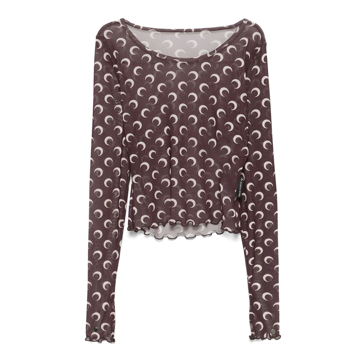 Recycled Moon Mesh Cropped Tee