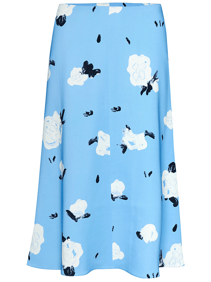 Marni Midi Skirt Flared At The Bottom Light Blue 1