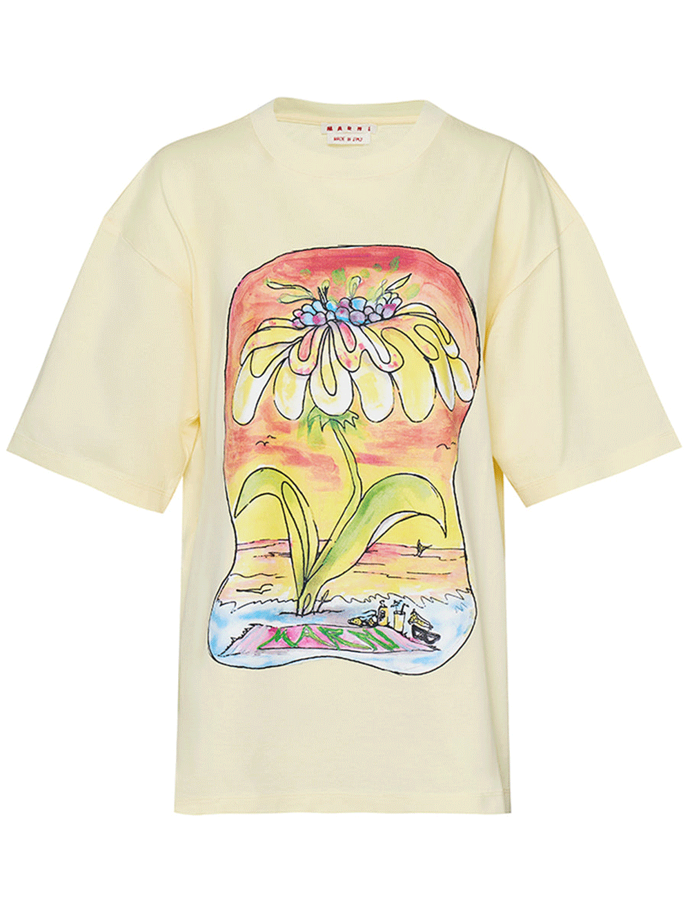 Marni Short-Sleeved T-Shirt Yellow 1