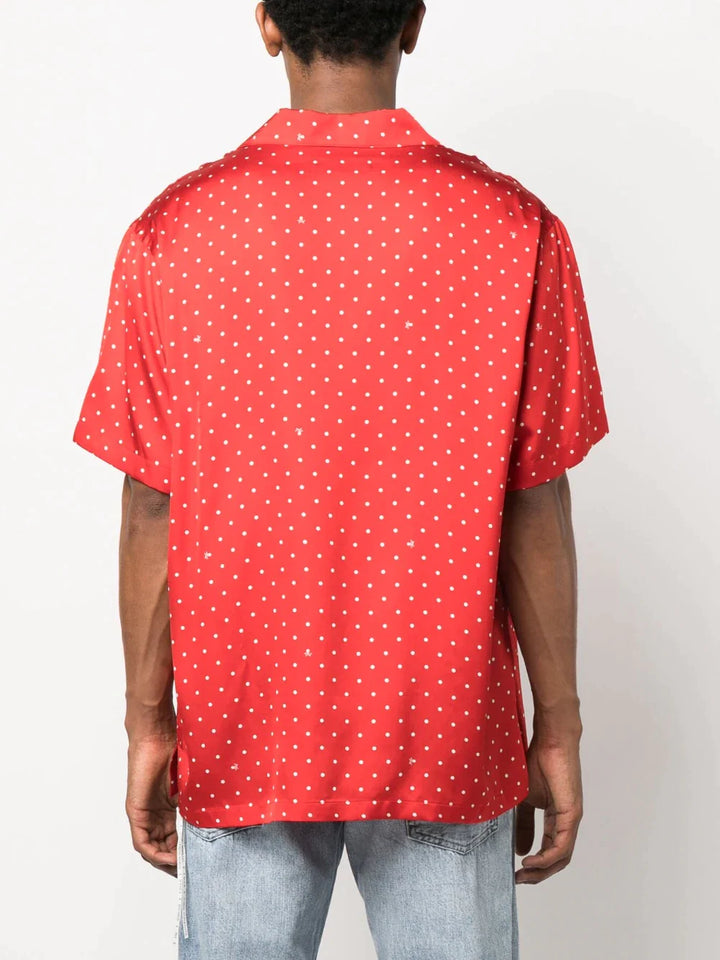 Mastermind-Open-Collar-Polka-Dot-Shirt-Red-2