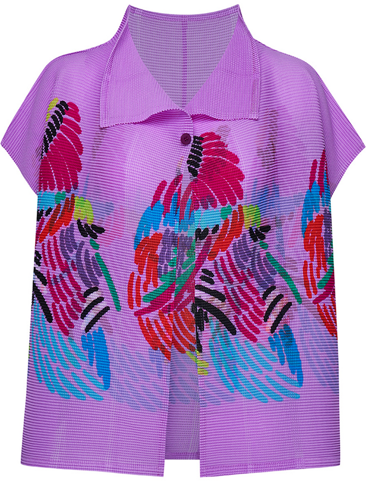 Me Issey Miyake Bird Pleats Cardigan Lilac Hued 1