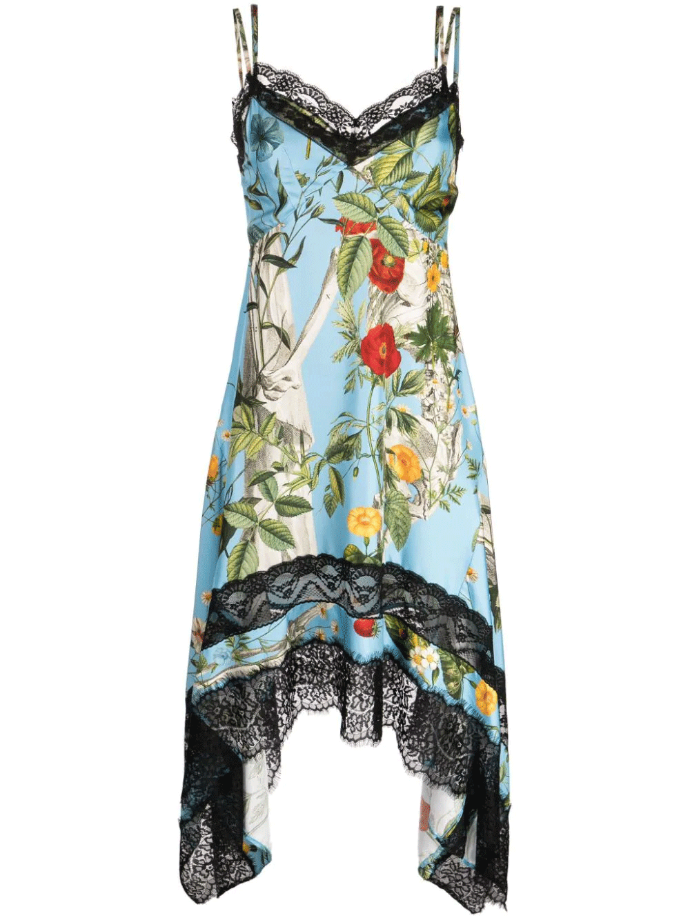 Monse-Floral-Skeleton-Print-Slip-Dress-Multi-1