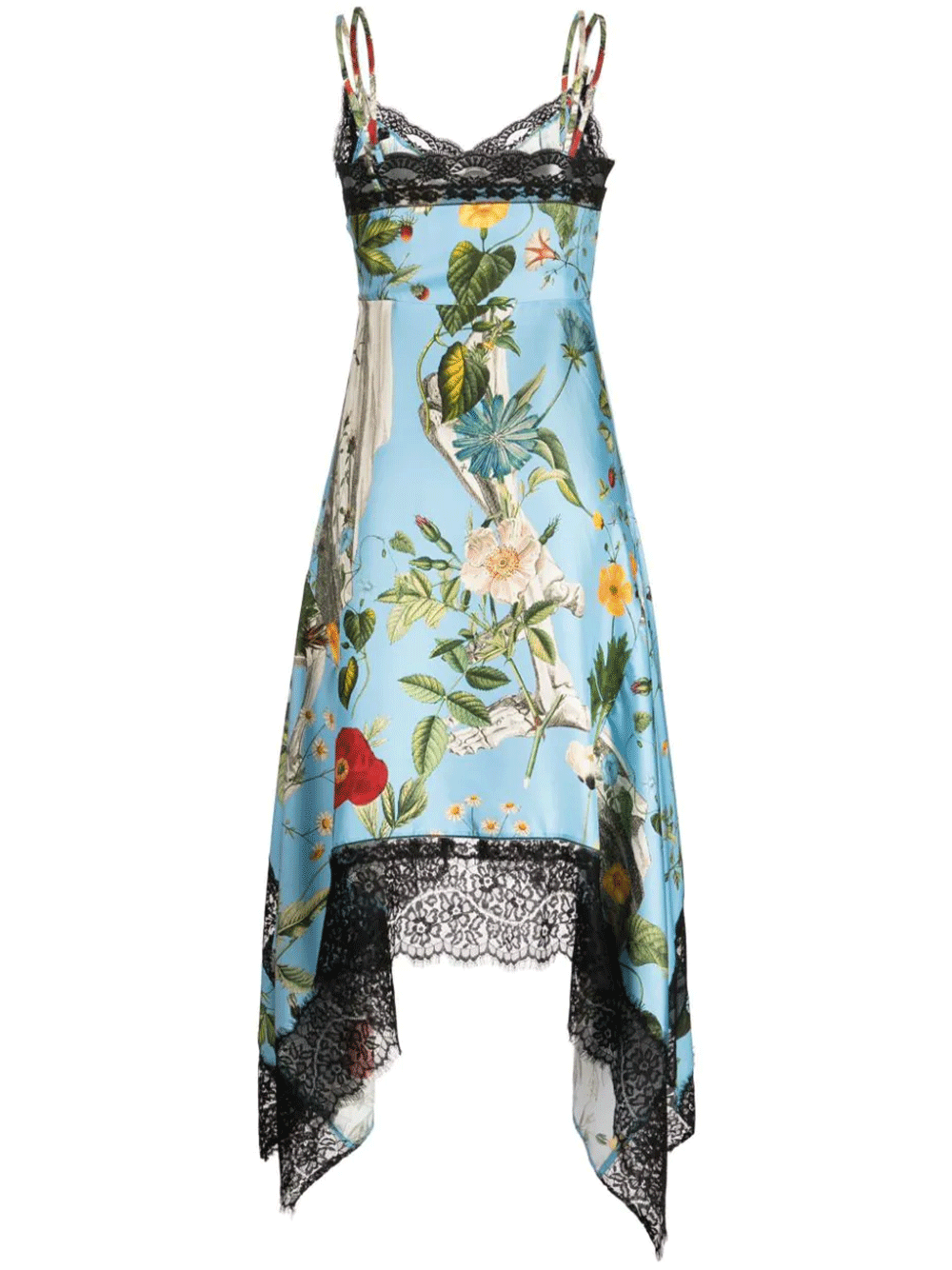 Monse-Floral-Skeleton-Print-Slip-Dress-Multi-2
