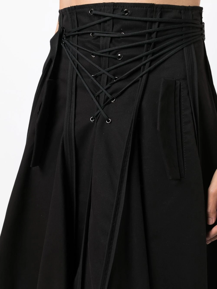 Monse-Laced-Up-Asymmetrical-Hem-Skirt-Black-5