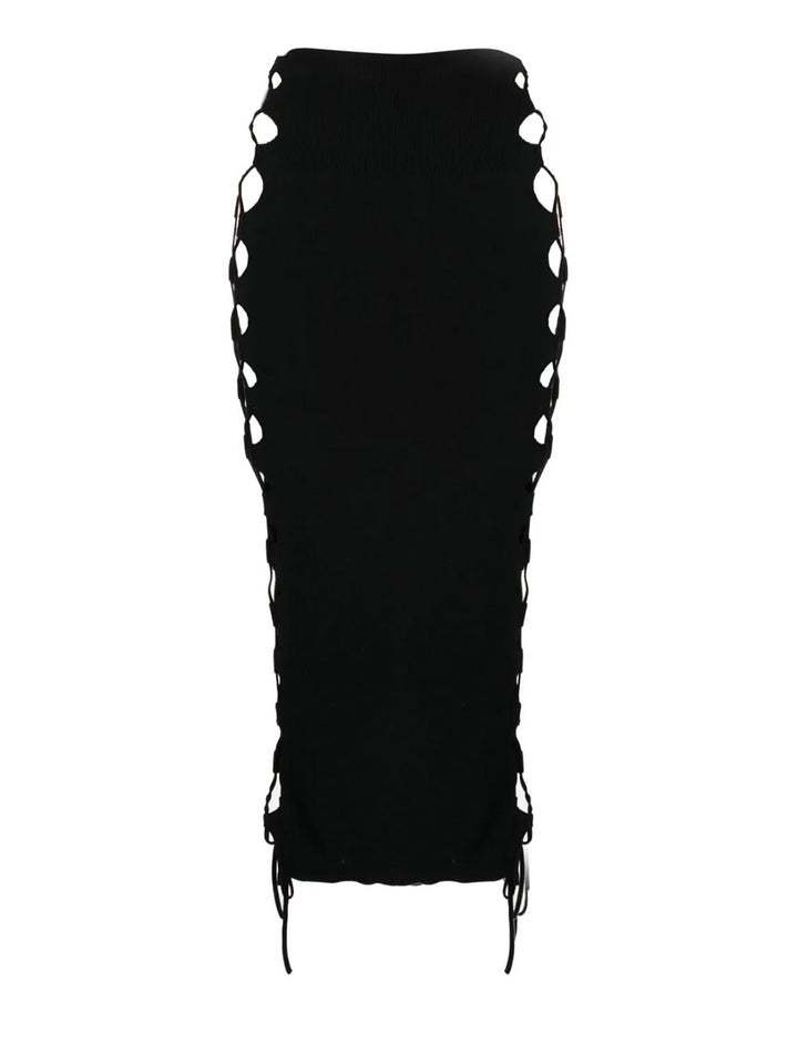 Monse-Lacing-Knitted-Skirt-Black-1