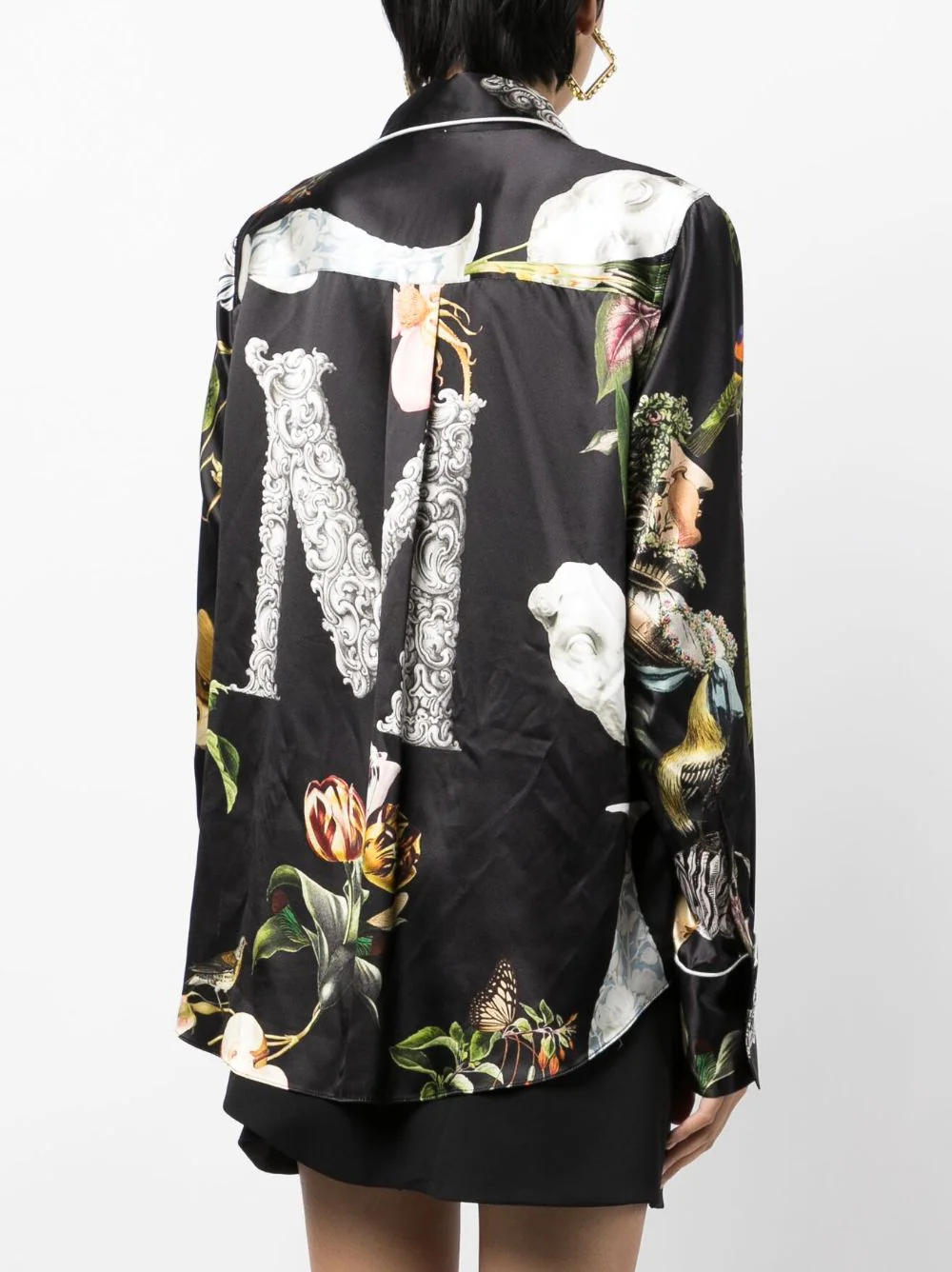 Monse-Print-Pyjama-Blouse-Black-4