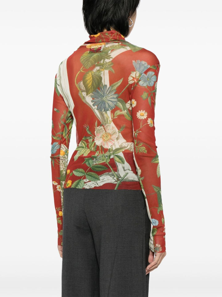 Monse-Skeleton-Floral-Mesh-Turtle-Neck-Top-Red-4