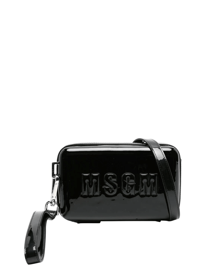 Msgm-Embossed-Logo-Clutch-Black-1