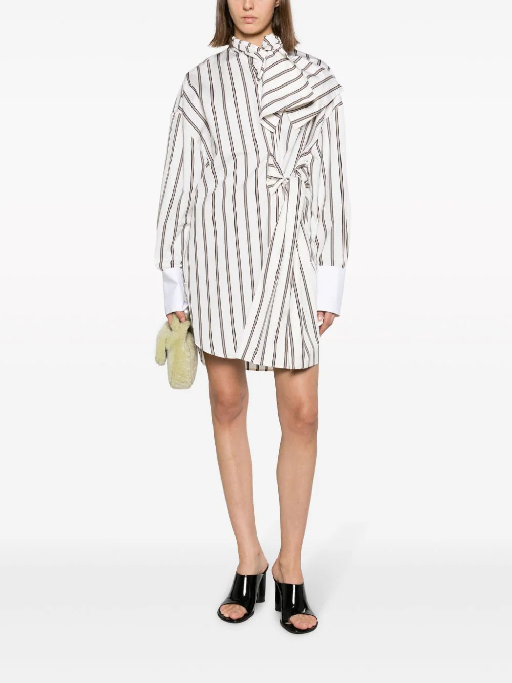 Msgm-Knotted-Details-Stripe-Shirt-Dress-Stripes-2