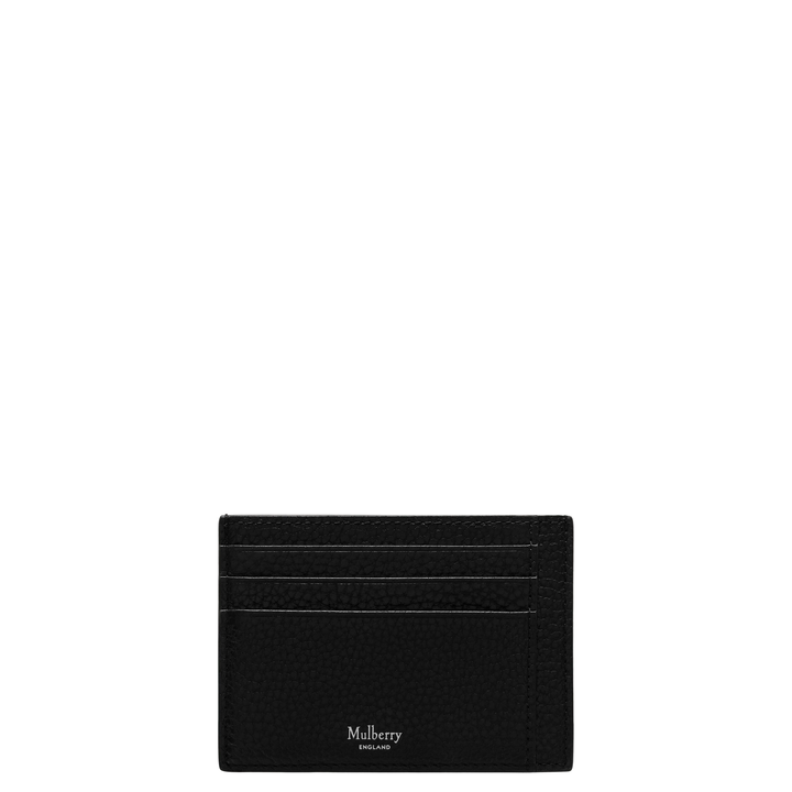 Card Holder Black Small Classic Grain